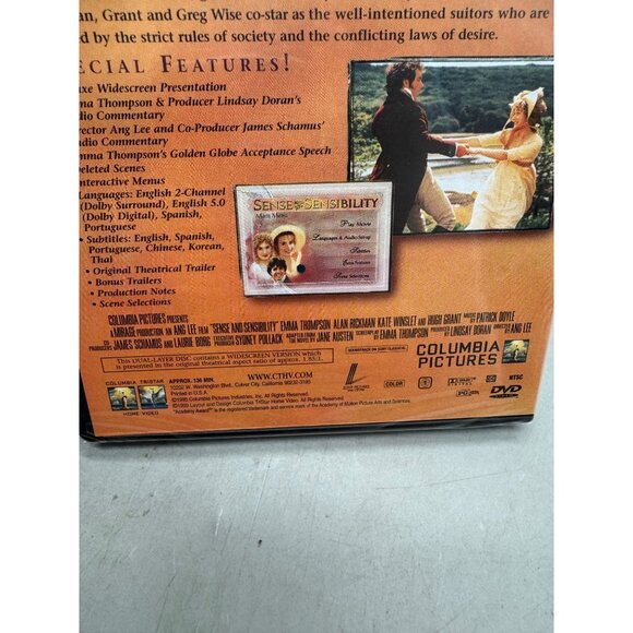 Sense And Sensibility DVD Special Edition Emma Thompson Alan Rickman Kate READ - Picture 3 of 5